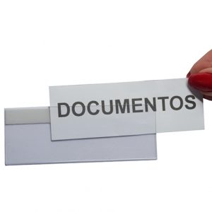 Porta etiqueta acetato c/adhesivo DAVN