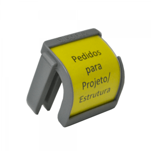 Porta título lateral ABS con display cristal curvo 30x20mm p/ Isolean Isoflex 