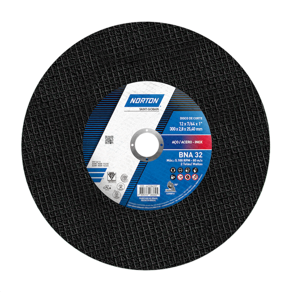Disco de Corte para Sensitiva 300x2.8x25.40 Plano Cortar estructural BNA32  - 1 Malla