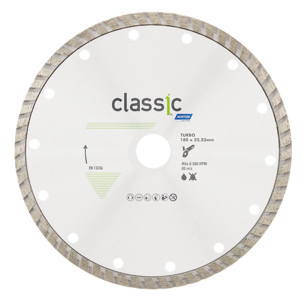 Disco Diamantado Turbo  180x8,0x22,2 Mármoles, granitos y piedras decorativas Línea Classic/Standard