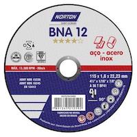 Disco de Corte 114,3x1,6x22,2  BNA 12 Plano Materiales ferrosos y aceros inox.