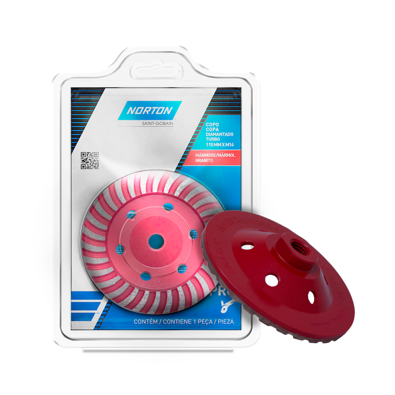 Disco de Desbaste 115X10XM14  Marmoles, granitos y piedras y albañileria en general Diamantado para desbaste de Metal