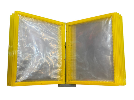 [Kit SIP1-10 amarillo] Kit 10 carpetas porta hojas A4 con soporte ABS Isoflex 