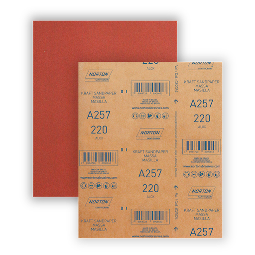 [5539503072] Lija - Hoja 225 x 275 Cami 220 Óxido de Aluminio Paredes, masillas y maderas en general A257