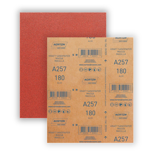 [5539503070] Lija - Hoja 225 x 275 Cami 180 Óxido de Aluminio Paredes, masillas y maderas en general A257