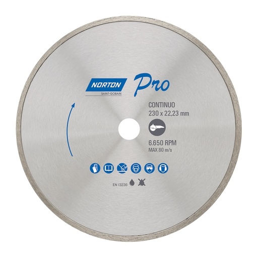 [70184645812] Disco Diamantado 230x5,0x22.2 Continuo Ceramicos, baldosa y porcelanato Pro